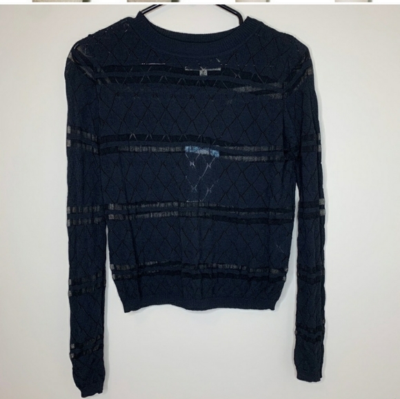 FOR LOVE & LEMONS KNITZ - Joni Knit Top - Host Pic! - Black S NWT - Picture 4 of 6